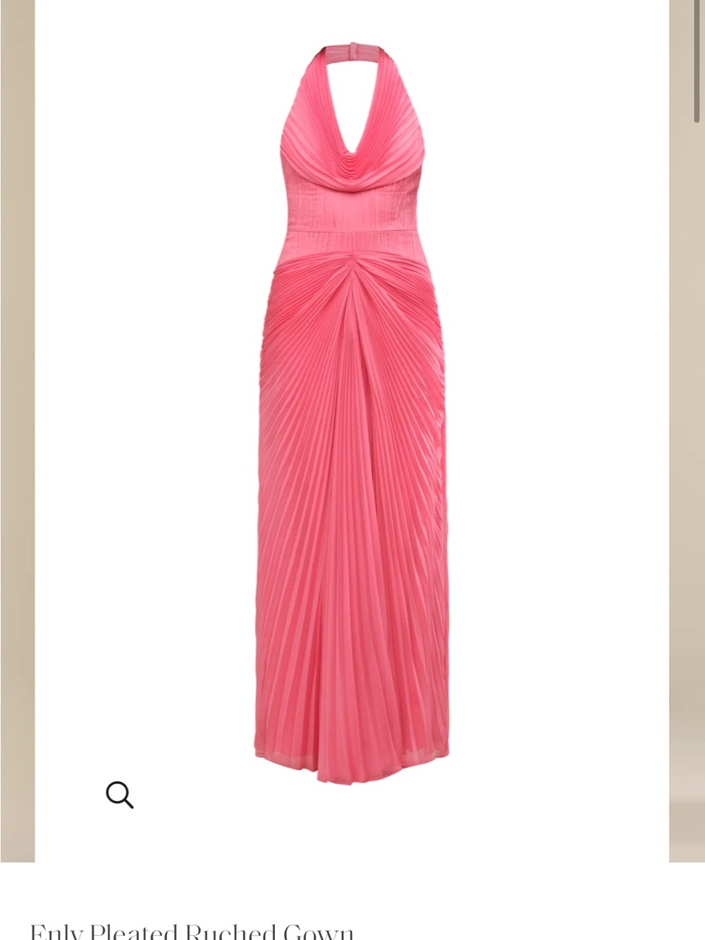 AMUR Enly Pleated Ruched Gown